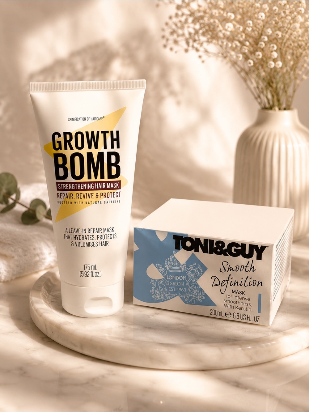 New Hair Mask Bundle Growth Bomb Strengthening + Toni&Guy Smooth Definition